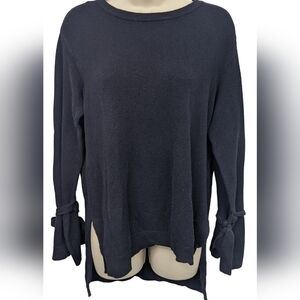 1. State Crewneck Tunic Sweater w/ Tie Detail Sz M